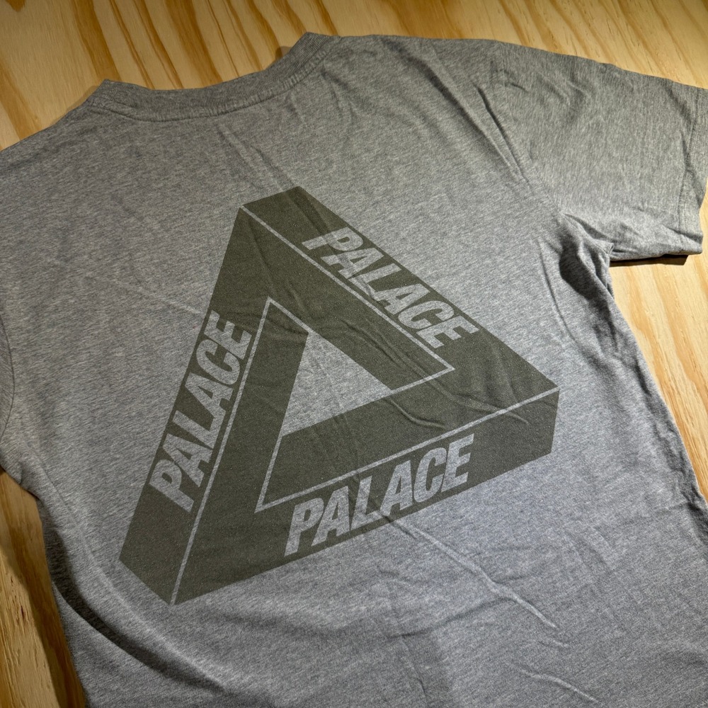 Palace Skateboards Mens Basically A Tri-Ferg T-Shirt Gray Heather reflective